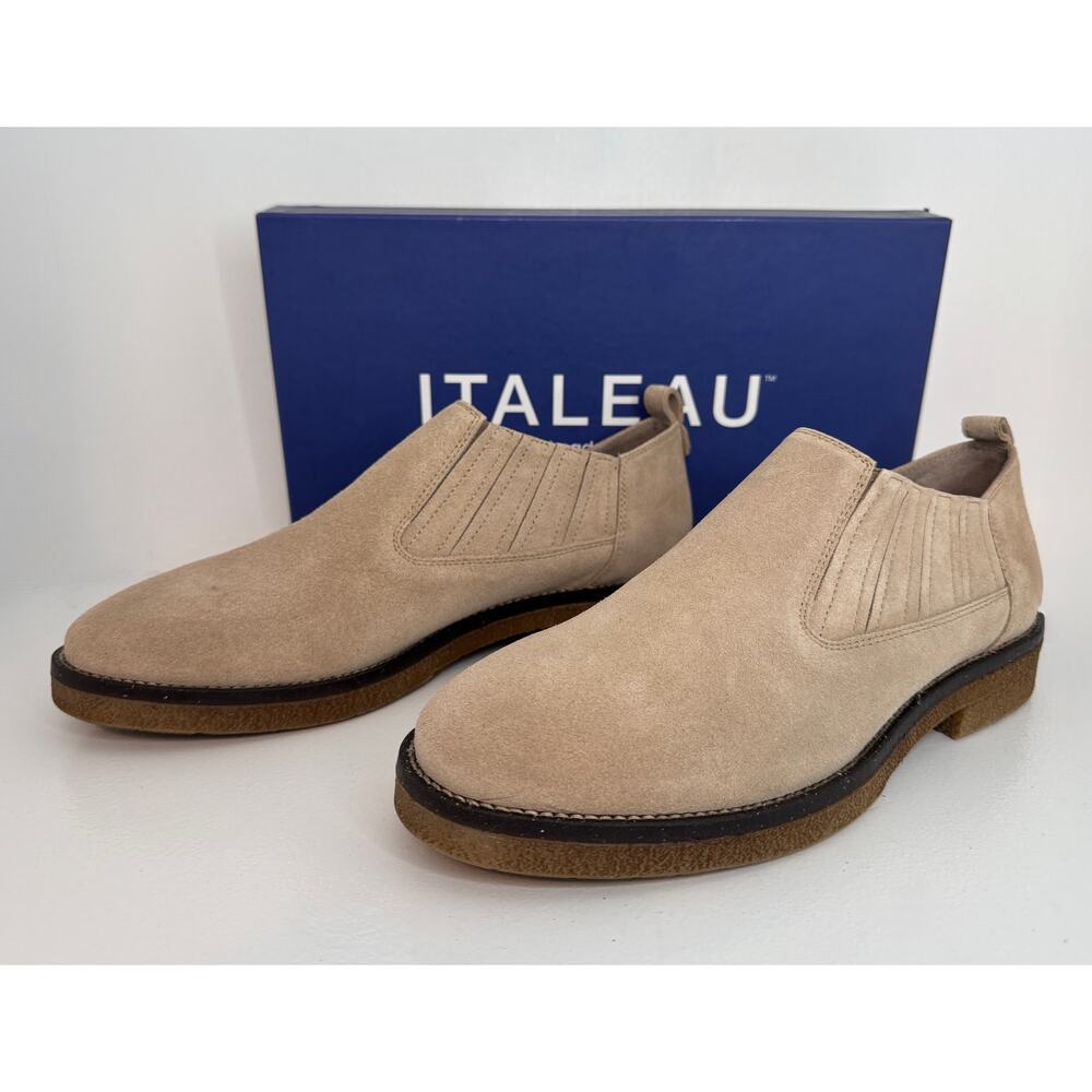 Italeau Suede Chelsea Shoes - Sabbia Beige - EU 41 - NEW IN BOX